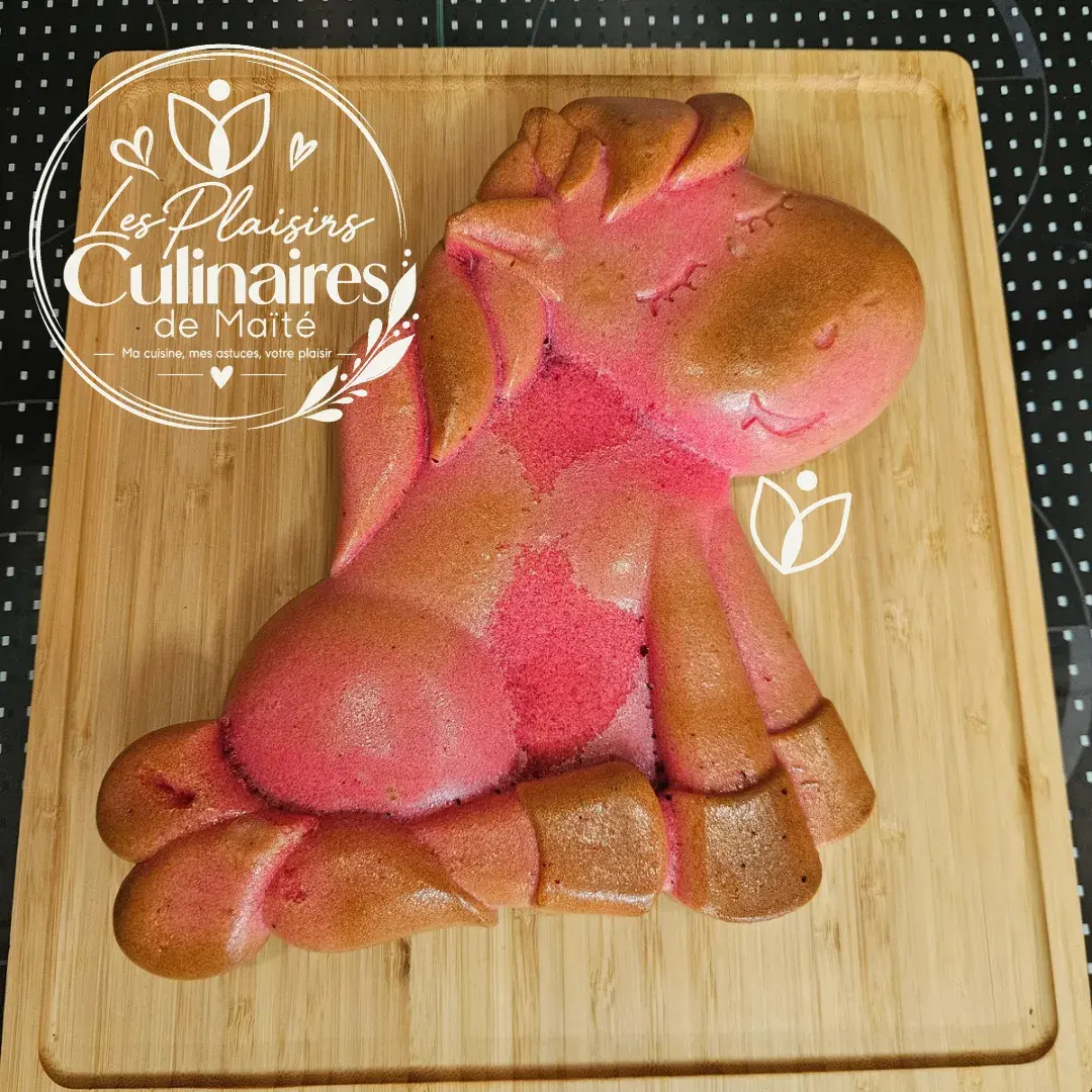 Gâteau nuage rose vanille & amande