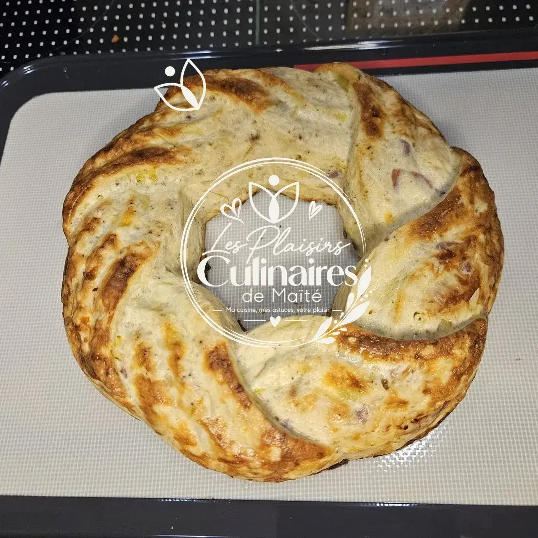 Couronne tressée façon flan de poireaux